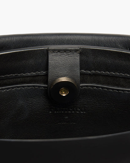 Hedda Mini Handbag Black Leather Flattered