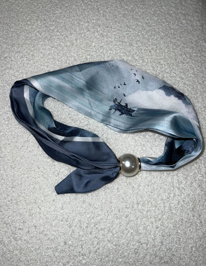Magnetic Scarf Lightblue Sea The Shoelace Brand