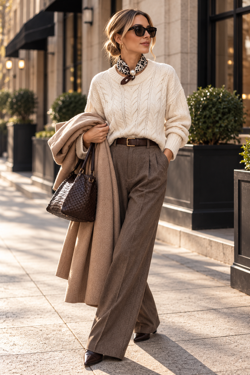Magnetic Scarf Leopard Brown Top The Shoelace Brand