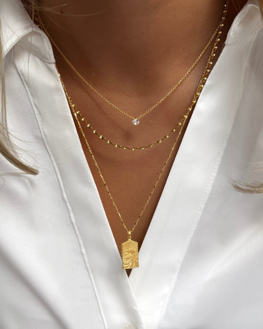 Herringbone Twisted Necklace Gold Syster P