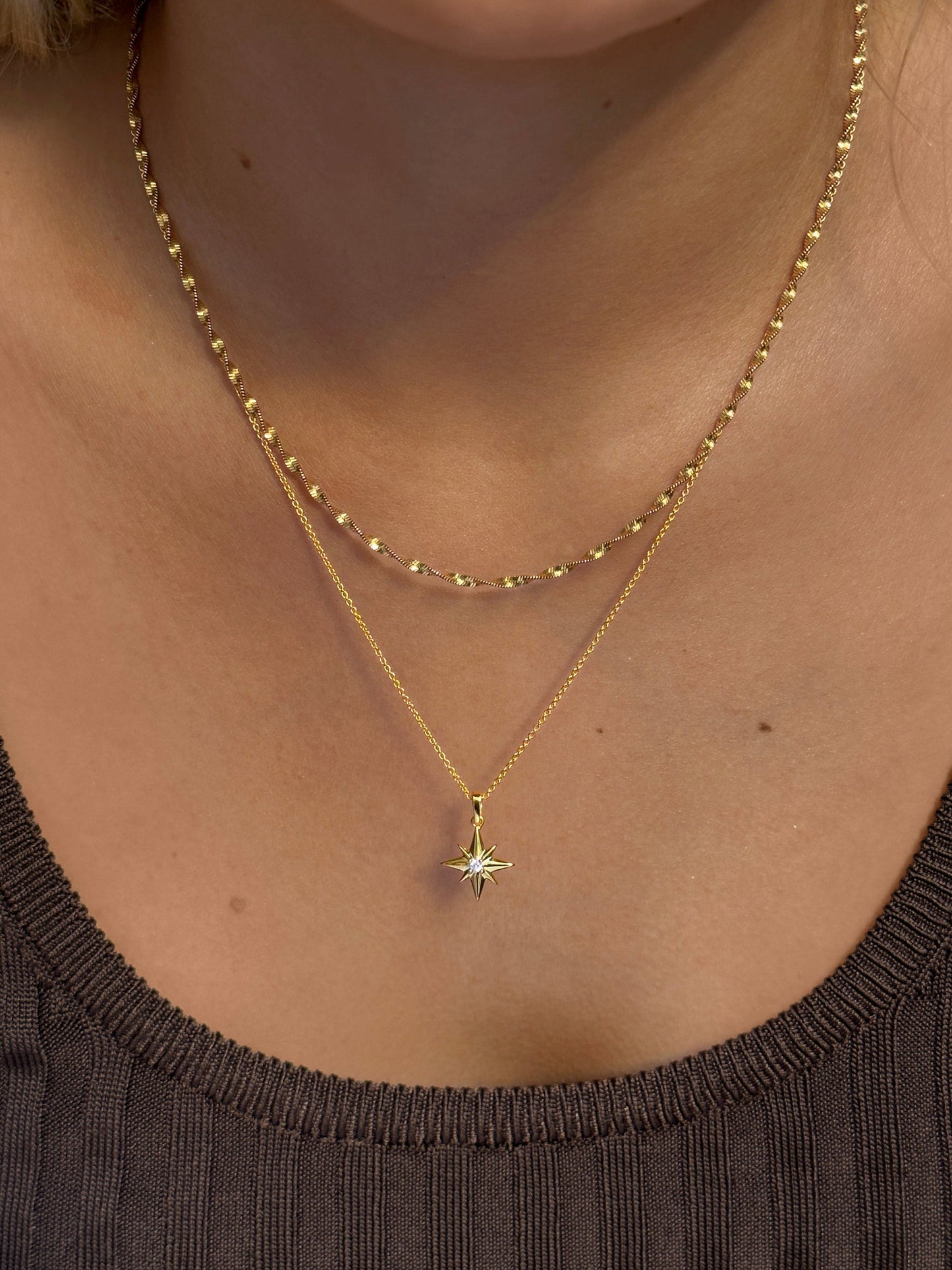 Herringbone Twisted Necklace Gold Syster P