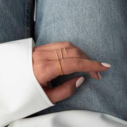Sparkle Wrap Ring Gold Syster P