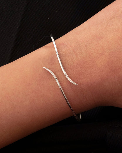 Sparkle Wrap Bangle Silver Syster P