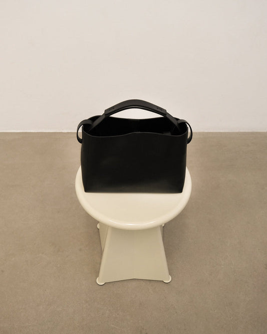 Hedda Mini Handbag Black Leather Flattered