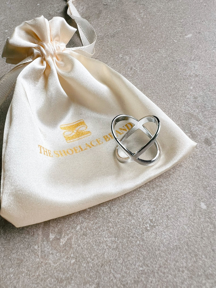 Scarf Ring Cross Silver The Shoelace Brand