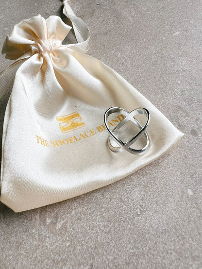 Scarf Ring Cross Silver The Shoelace Brand