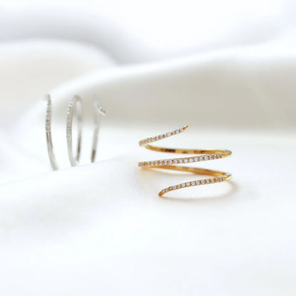 Sparkle Wrap Ring Gold Syster P