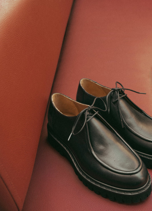 Marlon Black Leather Flattered