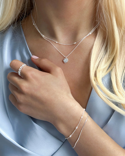 Bring Me Luck Necklace Silver Syster P