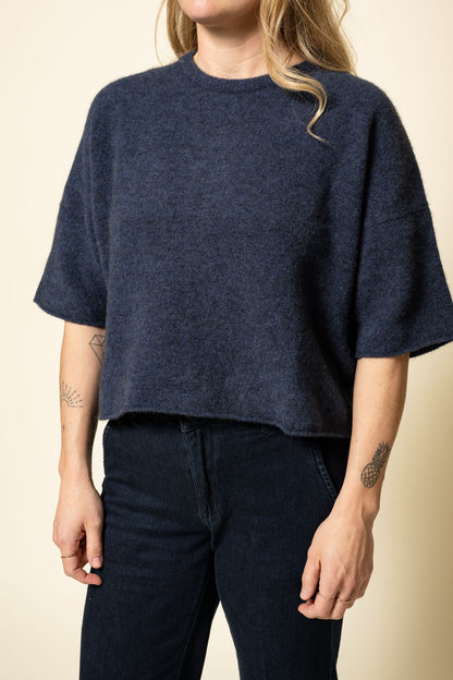 Wool Yak Tee Night Teal Filippa K