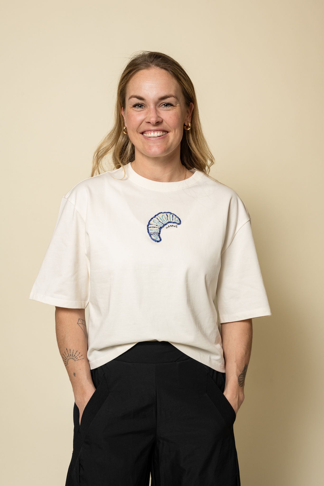 Benja T-shirt Cozy White Fabienne Chapot