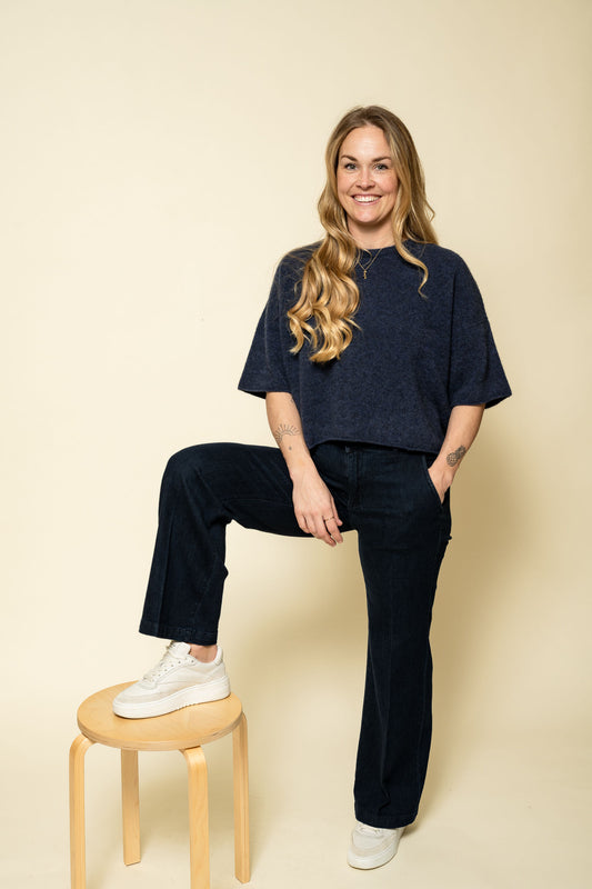 Wool Yak Tee Night Teal Filippa K