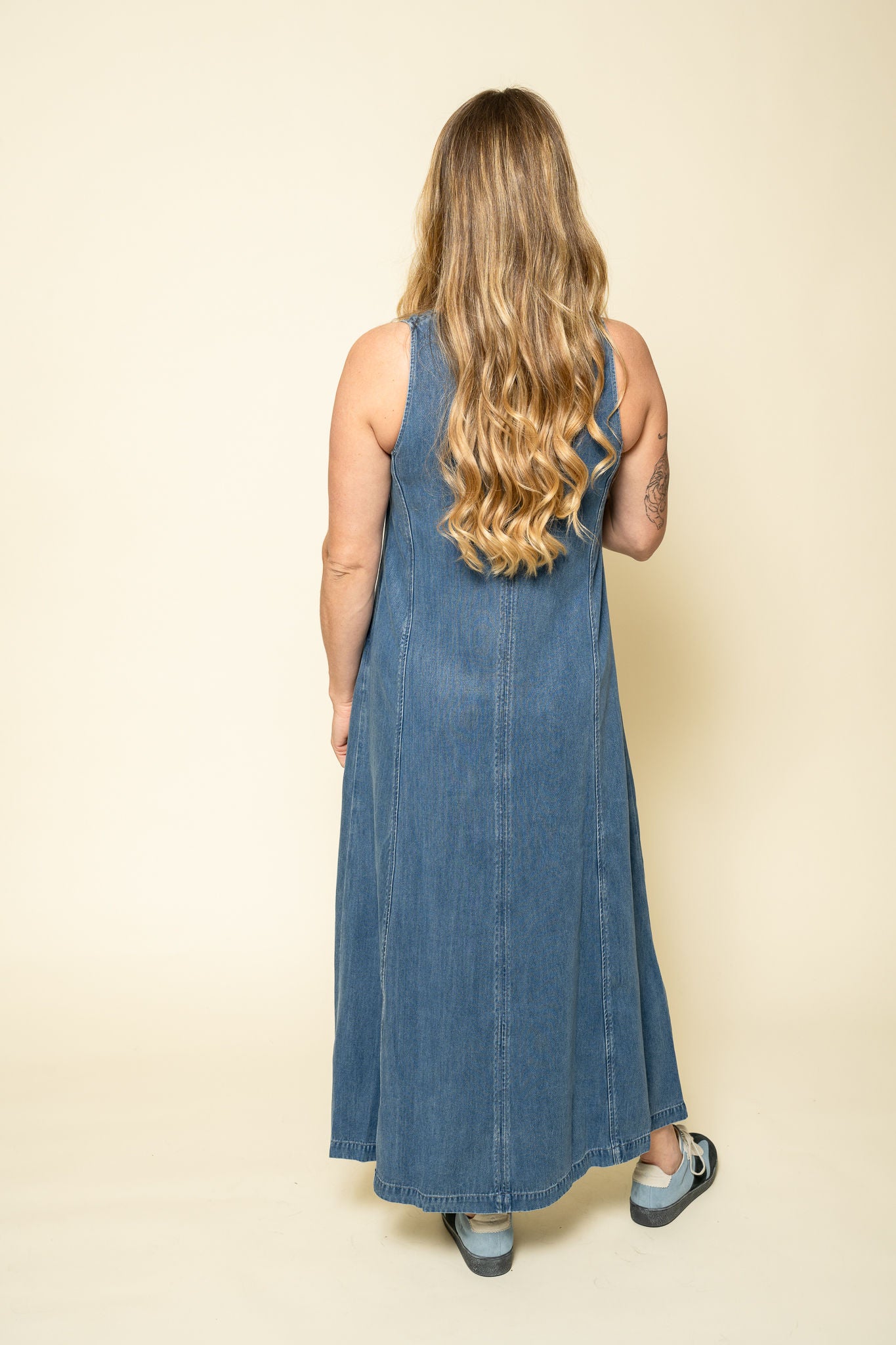 Saskylar Dress 15645 Medium Denim Blue Samsoe Samsoe