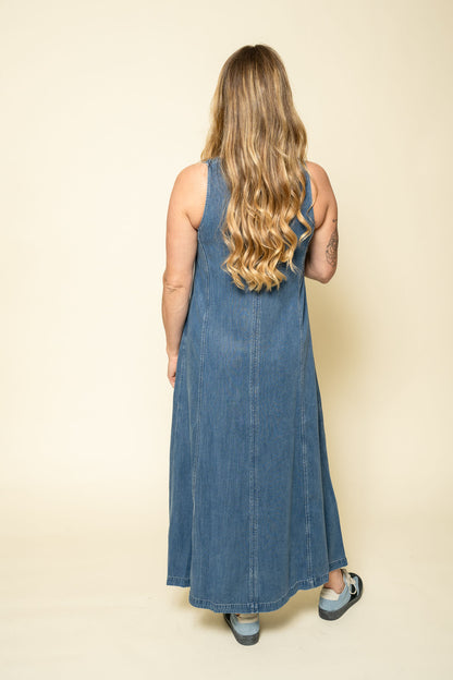 Saskylar Dress 15645 Medium Denim Blue Samsoe Samsoe