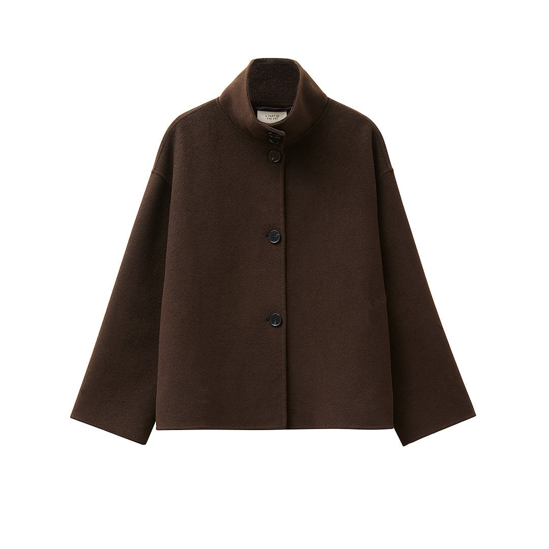 Edge Jacket Luxe Wool Dark Brown A Part of the Art