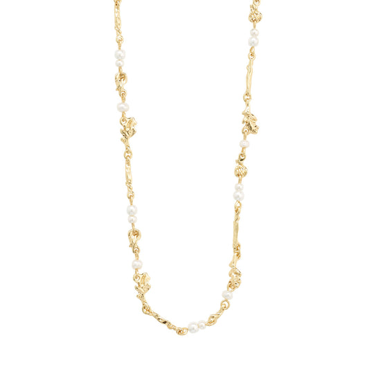 Focus Recycled Necklace Gold Pilgrim