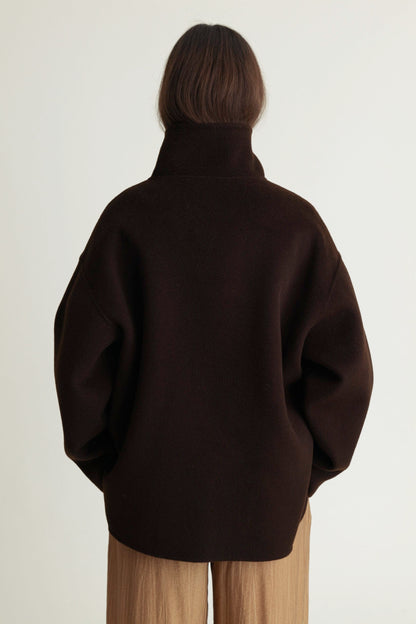 Edge Jacket Luxe Wool Dark Brown A Part of the Art