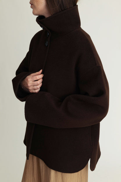 Edge Jacket Luxe Wool Dark Brown A Part of the Art