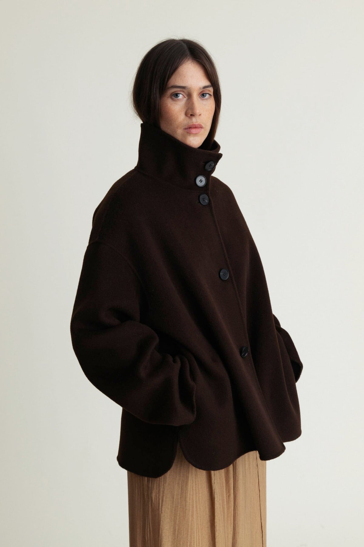 Edge Jacket Luxe Wool Dark Brown A Part of the Art