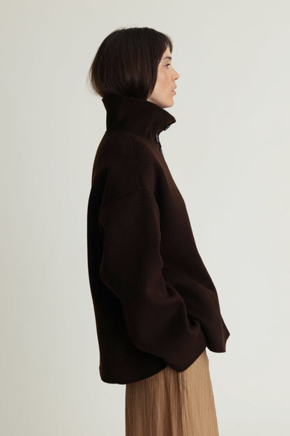 Edge Jacket Luxe Wool Dark Brown A Part of the Art