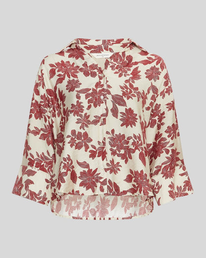 Vildana 3/4 Shirt AOP Rhubarb Flower MSCH