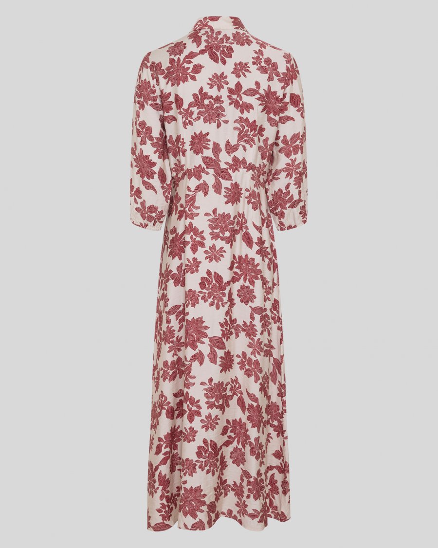 Vildana 3/4 Shirt Dress AOP Rhubarb Flower MSCH