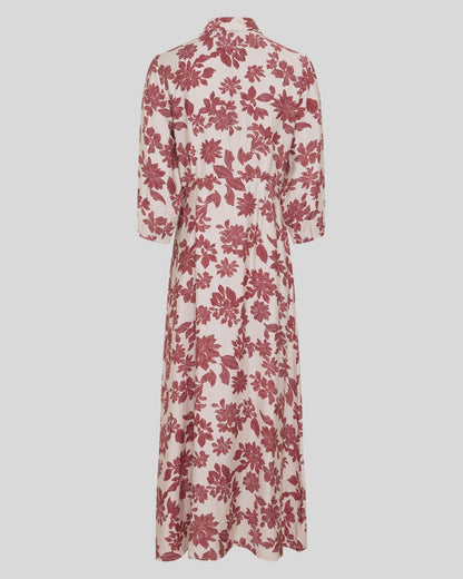 Vildana 3/4 Shirt Dress AOP Rhubarb Flower MSCH