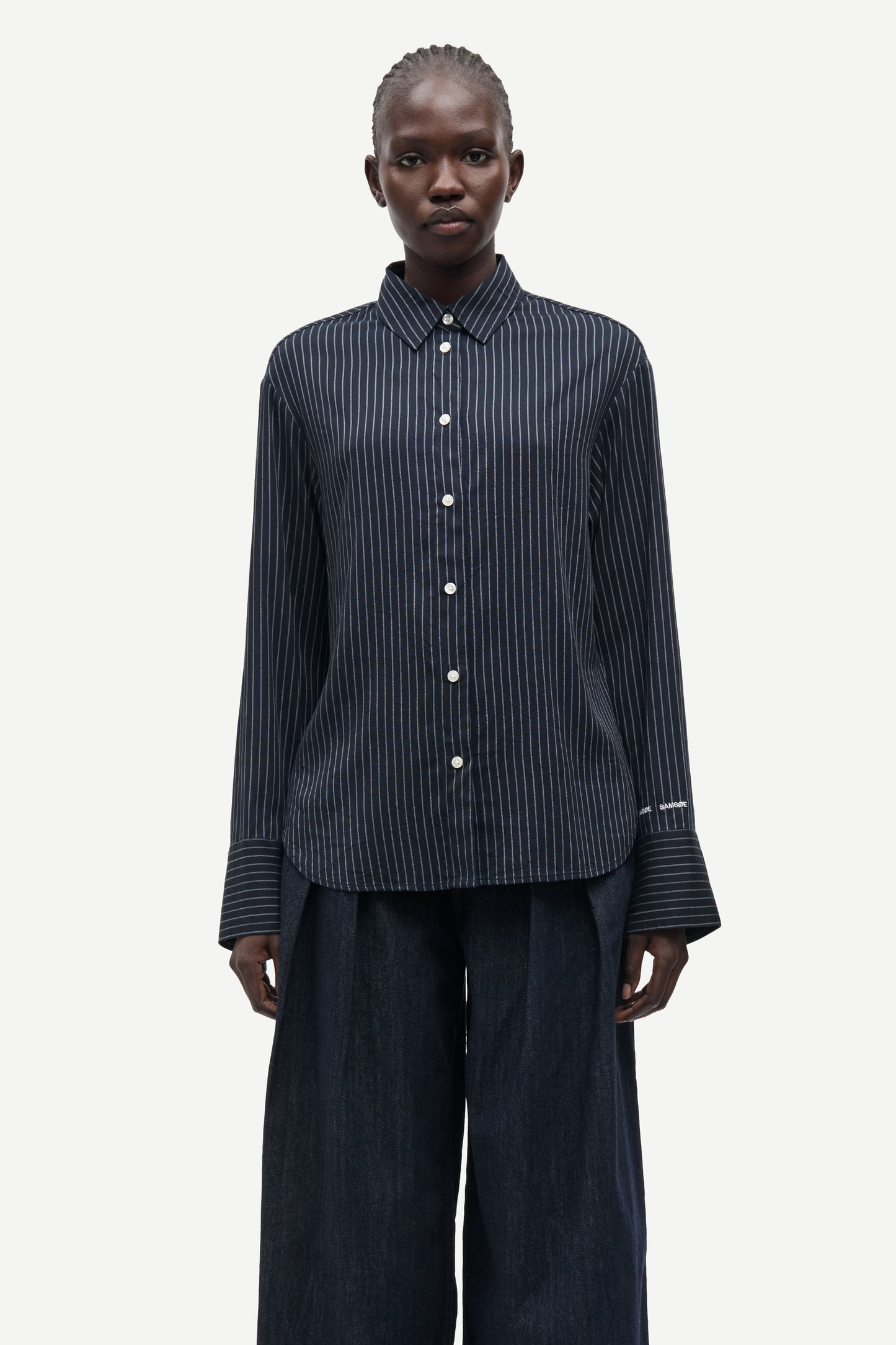 Saryanna Shirt 16067 Salute Pinstripe Samsoe Samsoe