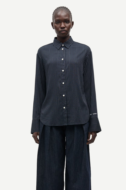Saryanna Shirt 16067 Salute Pinstripe Samsoe Samsoe