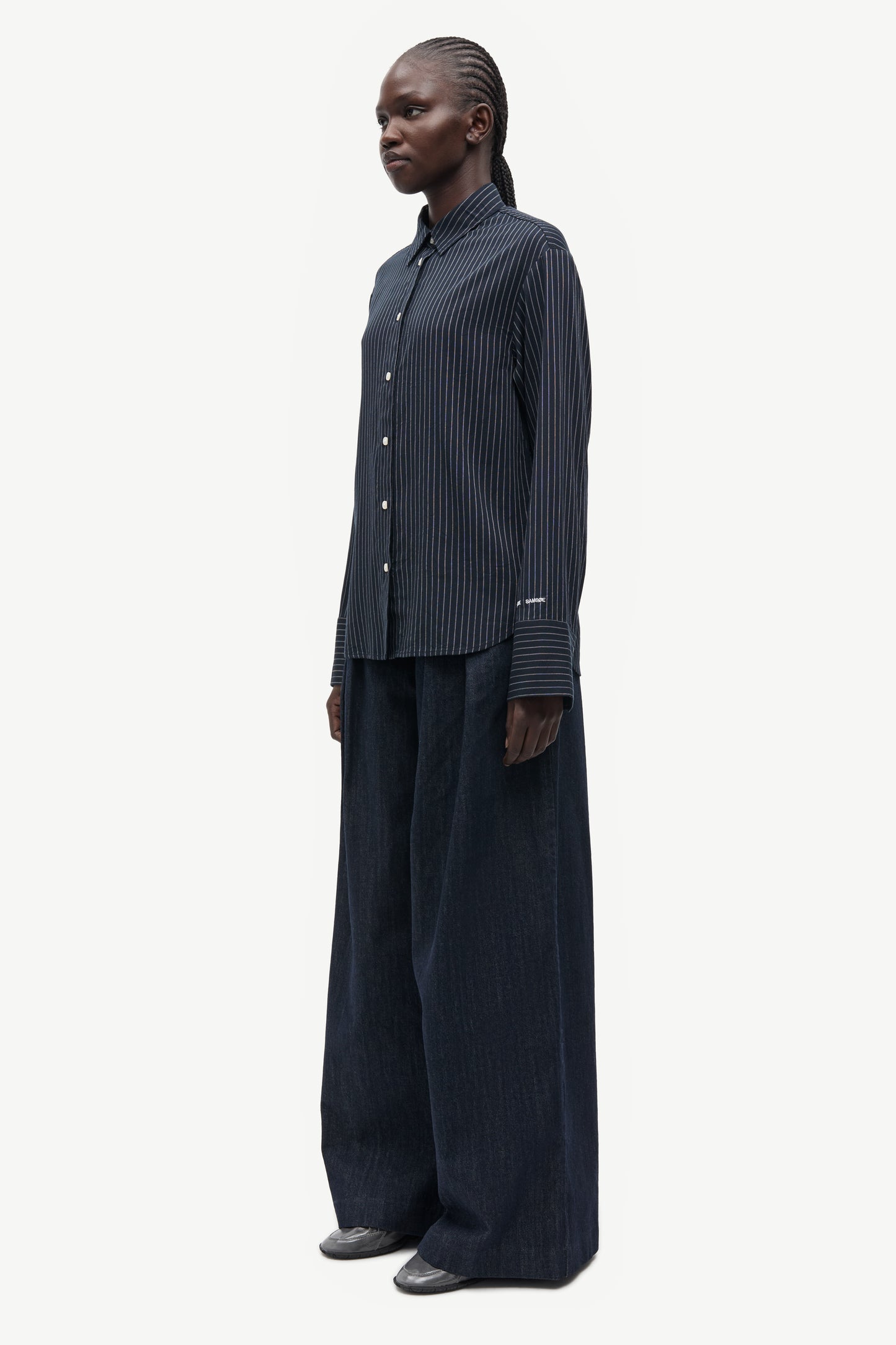 Saryanna Shirt 16067 Salute Pinstripe Samsoe Samsoe